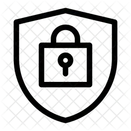 privacy-icon A shield with a lock inside of it to represent privacy